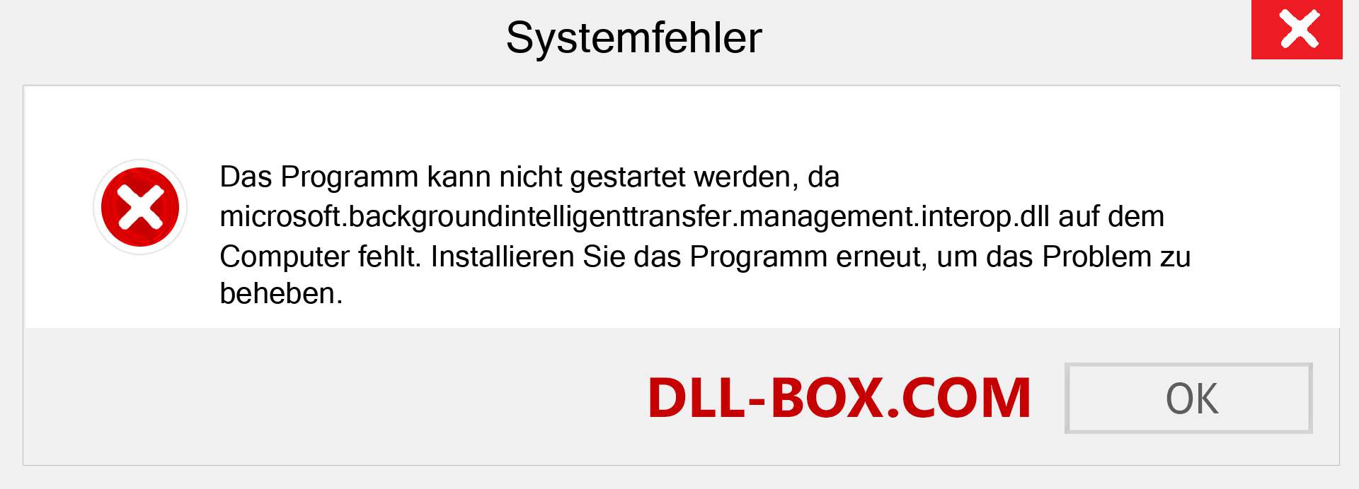 microsoft.backgroundintelligenttransfer.management.interop.dll-Datei fehlt?. Download für Windows 7, 8, 10 - Fix microsoft.backgroundintelligenttransfer.management.interop dll Missing Error unter Windows, Fotos, Bildern